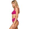 image:imageLSpace Eco Chic Econyl Marlee Bikini Top for Women Eco Ribbed Stylish Swim Bralette with Front RuchingBerry