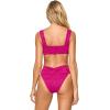 image:imageLSpace Eco Chic Econyl Marlee Bikini Top for Women Eco Ribbed Stylish Swim Bralette with Front RuchingBerry