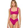 image:imageLSpace Eco Chic Econyl Marlee Bikini Top for Women Eco Ribbed Stylish Swim Bralette with Front RuchingBerry
