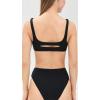 image:imageLSpace Effie Bikini Top for Women Whipstich Bralette Medium Support Wide Strap Sporty Fit Cutout Back amp Removable PadsBlack