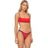 image:imageLSpace Hazel Bikini Top for Women Ribbed Bralette Featuring Adjustable Straps and Removable PadsFlamemidnight