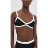image:imageLSpace Taylor Bikini Top for Women Colorblock Bralette Swimsuit Cinched Front Supportive BikiniBlackcream