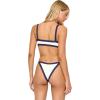 image:imageLSpace Taylor Bikini Top for Women Colorblock Bralette Swimsuit Cinched Front Supportive BikiniMidnightcream