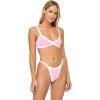 image:imageLSpace Taylor Bikini Top for Women Colorblock Bralette Swimsuit Cinched Front Supportive BikiniPink Sugar Cream