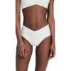 image:imageLSpace Bardot Bikini Bottom for Women High Waisted Swimsuit with Front Ruching and Classic CoverageCream