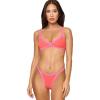 image:imageLSpace Taylor Bikini Top for Women Colorblock Bralette Swimsuit Cinched Front Supportive BikiniGrapefruitbubblegum Pink
