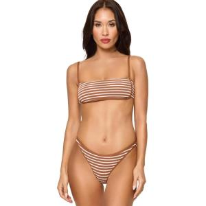 image:imageLSpace Hazel Bikini Top for Women Ribbed Bralette Featuring Adjustable Straps and Removable PadsBrown Sugar