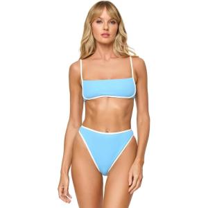 image:imageLSpace Hazel Bikini Top for Women Ribbed Bralette Featuring Adjustable Straps and Removable PadsSeaspraycream