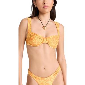 image:imageLSpace Stella Bikini Top for Women Maximum Support and Coverage Underwire Demi Cup Adjustable Back for Customizable FitGolden Hour Blooms