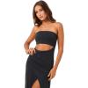 image:imageLSpace Corsica Dress for Women Strapless AnkleLength Dress with Front Slit Chic for Vacation 100 ViscoseBlack