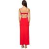 image:imageLSpace Jordana Dress for Women Soft FormFitted Ribbed Midi Dress Adjustable Spaghetti Strap Statement Back CutoutFlamecream