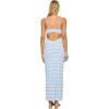 image:imageLSpace Jordana Dress for Women Soft FormFitted Ribbed Midi Dress Adjustable Spaghetti Strap Statement Back CutoutYacht Club Stripe