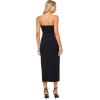 image:imageLSpace Lisette Dress for Women Fitted Ribbed Midi With Soft Stetch Fabric Strapless amp Twist Detail Secure NonSlip BustBlack