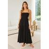 image:imageLSpace Mallorca Dress for Women Cotton Maxi Dress Adjustable Spaghetti Straps Smocked Bodice Tiered Skirt SundressBlack