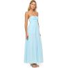 image:imageLSpace Mallorca Dress for Women Cotton Maxi Dress Adjustable Spaghetti Straps Smocked Bodice Tiered Skirt SundressIbiza Blue