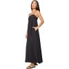 image:imageLSpace Raveena Dress Womens Cotton Poplin Maxi Dress Colorblock Sundress Adjustable Spaghetti Straps Smocked Back PanelBlack