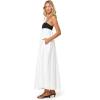 image:imageLSpace Raveena Dress Womens Cotton Poplin Maxi Dress Colorblock Sundress Adjustable Spaghetti Straps Smocked Back PanelBlackCream