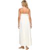image:imageLSpace Raveena Dress Womens Cotton Poplin Maxi Dress Colorblock Sundress Adjustable Spaghetti Straps Smocked Back PanelCream
