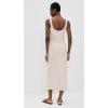 image:imageLSpace Vivienne Dress for Women Fitted Ribbed Midi with Shelf Bra Scoop Neck Low Back amp Leg Slit Long Sleeveless DressBone