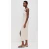 image:imageLSpace Vivienne Dress for Women Fitted Ribbed Midi with Shelf Bra Scoop Neck Low Back amp Leg Slit Long Sleeveless DressBone