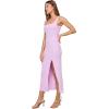 image:imageLSpace Vivienne Dress for Women Fitted Ribbed Midi with Shelf Bra Scoop Neck Low Back amp Leg Slit Long Sleeveless DressLight Iris