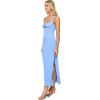 image:imageLSpace Womens Alexis Dress Ribbed Midi Length Twist Front amp Bust Cutout Side Leg Slit Tank Straps Vacation amp CocktailPeri Blue