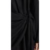 image:imageLSpace Womens Las Palmas Mini Dress Long Sleeve ButtonDown Wrap Dress Adjustable Tie Front amp HookandEye ClosureBlack