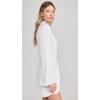 image:imageLSpace Womens Las Palmas Mini Dress Long Sleeve ButtonDown Wrap Dress Adjustable Tie Front amp HookandEye ClosureCream