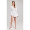image:imageLSpace Womens Las Palmas Mini Dress Long Sleeve ButtonDown Wrap Dress Adjustable Tie Front amp HookandEye ClosureCream