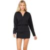 image:imageLSpace Carson Dress for Women Everyday Long Sleeve Mini Dress Featuring a Varsity Collar amp Athletic FitBlack
