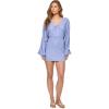 image:imageLSpace Deia Mini Dress for Women Relaxed Fit Coastal CoverUp Features Plunging VNeck Adjustable Ties amp Breezy SleevesChambray
