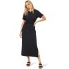 image:imageLSpace Drew Dress for Women Everyday Twist Front Midi Dress Featuring Short Cuffed Sleeves Relaxed Fit amp Leg SlitBlack