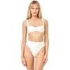 image:imageLSpace Effie Bikini Top for Women Whipstich Bralette Medium Support Wide Strap Sporty Fit Cutout Back amp Removable PadsCream
