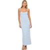 image:imageLSpace Jordana Dress for Women Soft FormFitted Ribbed Midi Dress Adjustable Spaghetti Strap Statement Back CutoutYacht Club Stripe