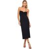 image:imageLSpace Lisette Dress for Women Fitted Ribbed Midi With Soft Stetch Fabric Strapless amp Twist Detail Secure NonSlip BustBlack