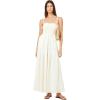 image:imageLSpace Mallorca Dress for Women Cotton Maxi Dress Adjustable Spaghetti Straps Smocked Bodice Tiered Skirt SundressCream