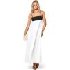 image:imageLSpace Raveena Dress Womens Cotton Poplin Maxi Dress Colorblock Sundress Adjustable Spaghetti Straps Smocked Back PanelBlackCream