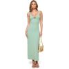 image:imageLSpace Womens Alexis Dress Ribbed Midi Length Twist Front amp Bust Cutout Side Leg Slit Tank Straps Vacation amp CocktailCeladon