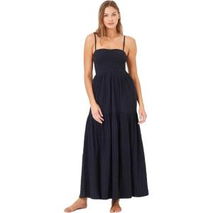 image:imageLSpace Mallorca Dress for Women Cotton Maxi Dress Adjustable Spaghetti Straps Smocked Bodice Tiered Skirt SundressBlack