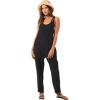 image:imageLSpace Freya Jumper for Women Loose Versatile Relaxed Fit Overalls with Scoop Neck Front Patch Pockets amp Button DetailingBlack