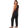 image:imageLSpace Freya Jumper for Women Loose Versatile Relaxed Fit Overalls with Scoop Neck Front Patch Pockets amp Button DetailingBlack