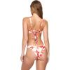 image:imageLSpace Mako Bikini Top for Women Maximum Support Underwire Fit Adjustable Back Tie Thick StrapsHibiscus Bloom