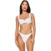 image:imageLSpace Mako Bikini Top for Women Maximum Support Underwire Fit Adjustable Back Tie Thick StrapsWhite