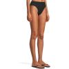 image:imageLSpace Savannah HighWaist Bikini Bottom for Women EcoFriendly Wide Ribbed Whipstitch Detail Classic CoverageBlack