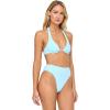 image:imageLSpace Savannah HighWaist Bikini Bottom for Women EcoFriendly Wide Ribbed Whipstitch Detail Classic CoverageTourmaline