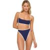 image:imageLSpace Hazel Bikini Top for Women Ribbed Bralette Featuring Adjustable Straps and Removable PadsMidnightcream