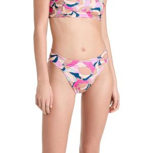 image:imageLSpace Arlo Bikini Bottom for Women High Waisted Bottom Moderate Coverage Shirring on HIPS Swimsuit Bottom for SummerSundazed Floral