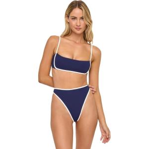 image:imageLSpace Hazel Bikini Top for Women Ribbed Bralette Featuring Adjustable Straps and Removable PadsMidnightcream
