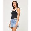 image:imageLSpace Ash Tank Cropped Tank Top Scooped Neck amp Wide Racerback Front amp Back Shirt Tail Soft amp Ribbed Fabric XSBlack White