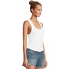 image:imageLSpace Ash Tank Cropped Tank Top Scooped Neck amp Wide Racerback Front amp Back Shirt Tail Soft amp Ribbed Fabric XSWhite